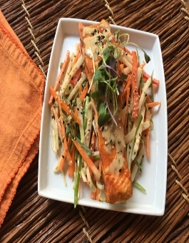 Grilled Salmon with Daikon