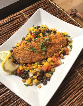 Rose Reisman Tortilla Crusted Tilapia