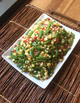 Fresh Corn and Sugar Snap Pea Salad