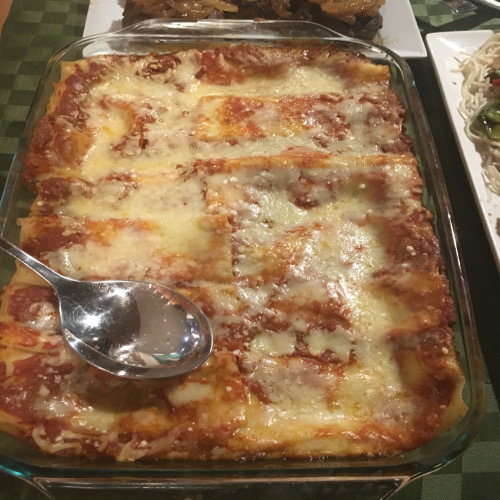 Cannelloni with Pesto and Cheese filling